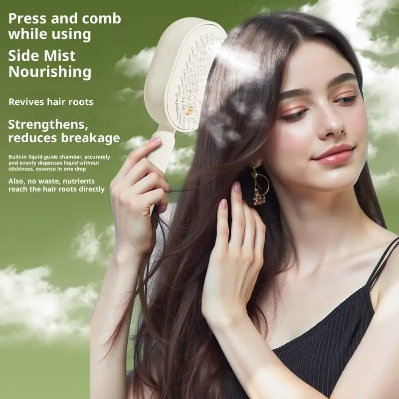 Electric Steam Hair Straightening Brush Comb With Mist