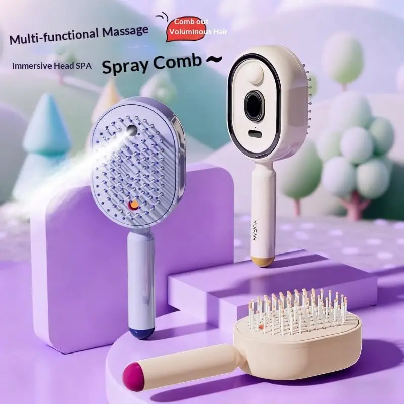 Electric Steam Hair Straightening Brush Comb With Mist