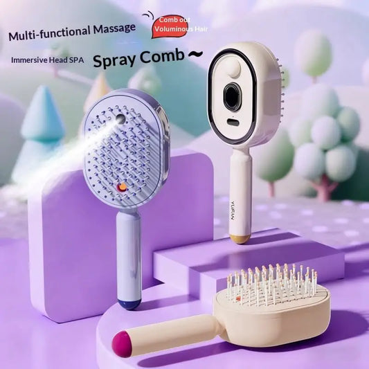 Electric Steam Hair Straightening Brush Comb With Mist